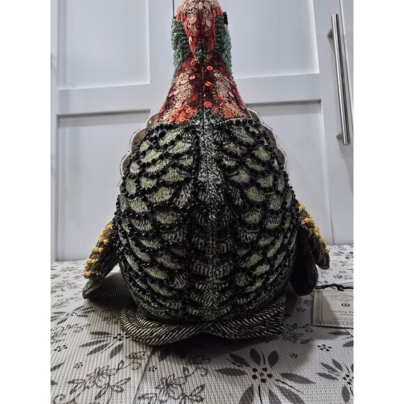 NWT John Derian for Target Beaded Turkey Decorative Pillow - Picture 7 of 14